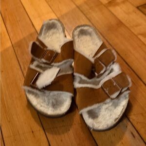 Birkenstock women’s Arizona shearling 41